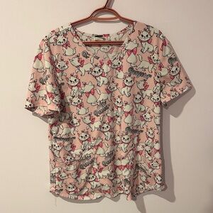 Disney Aristrocats Scrub Top